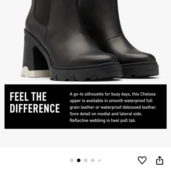 Sorel Black Heel Ankle Boots Women's Brex Heel Chelsea Bootie - Picture 2 of 7